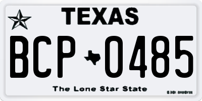 TX license plate BCP0485