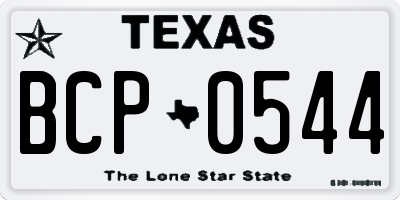 TX license plate BCP0544