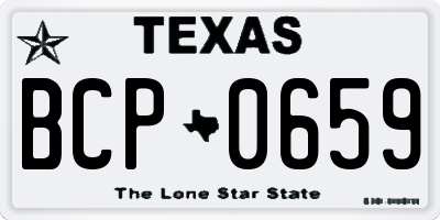 TX license plate BCP0659