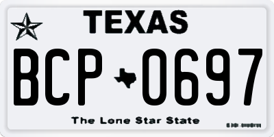 TX license plate BCP0697