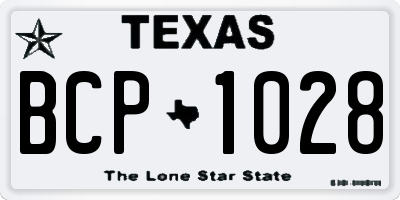 TX license plate BCP1028
