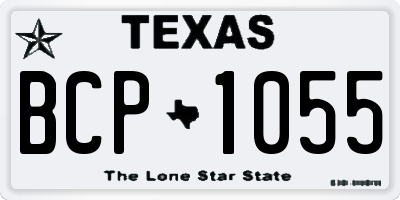 TX license plate BCP1055