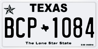 TX license plate BCP1084