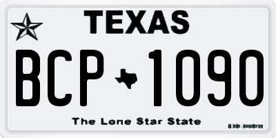 TX license plate BCP1090