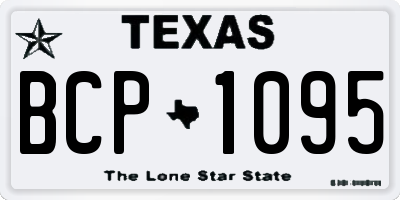 TX license plate BCP1095