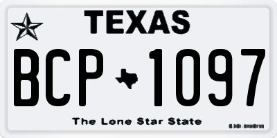 TX license plate BCP1097