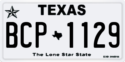 TX license plate BCP1129