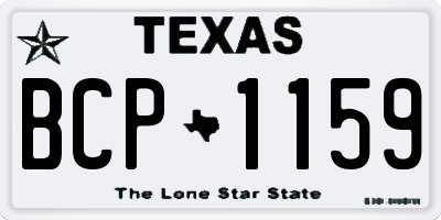 TX license plate BCP1159