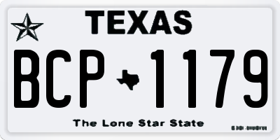 TX license plate BCP1179