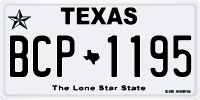 TX license plate BCP1195