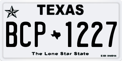 TX license plate BCP1227
