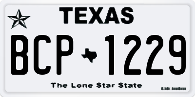TX license plate BCP1229