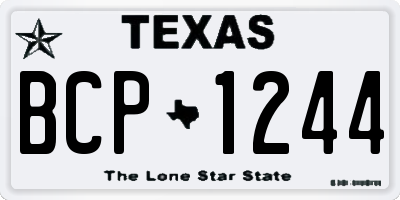 TX license plate BCP1244