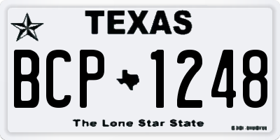 TX license plate BCP1248