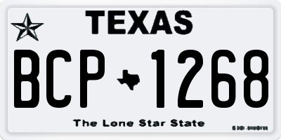 TX license plate BCP1268