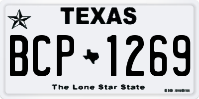 TX license plate BCP1269