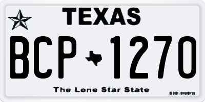 TX license plate BCP1270