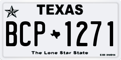 TX license plate BCP1271