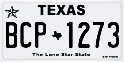 TX license plate BCP1273
