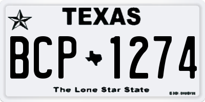 TX license plate BCP1274