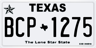TX license plate BCP1275