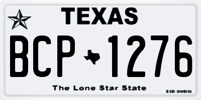 TX license plate BCP1276