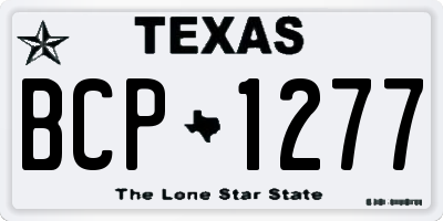 TX license plate BCP1277