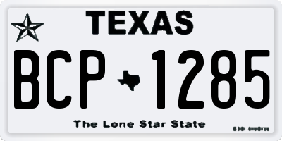 TX license plate BCP1285