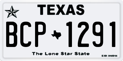 TX license plate BCP1291