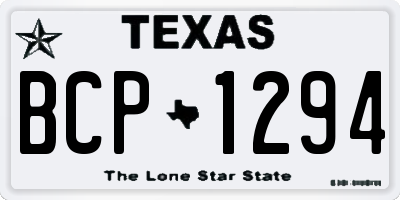 TX license plate BCP1294