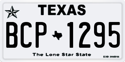 TX license plate BCP1295
