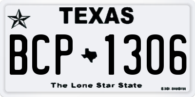 TX license plate BCP1306