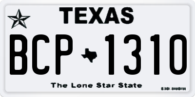 TX license plate BCP1310