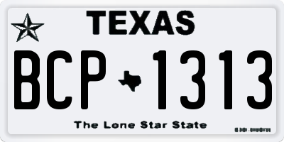 TX license plate BCP1313