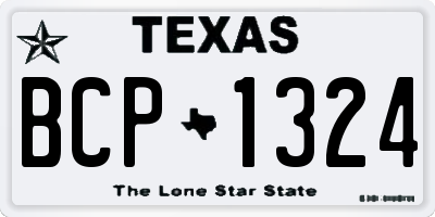 TX license plate BCP1324