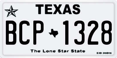 TX license plate BCP1328