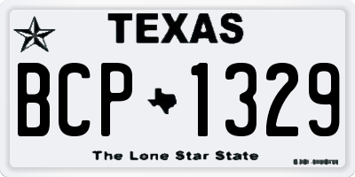 TX license plate BCP1329