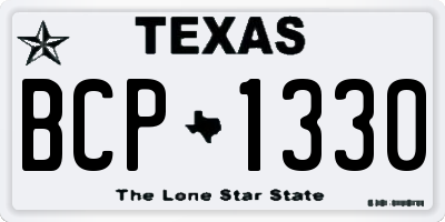TX license plate BCP1330