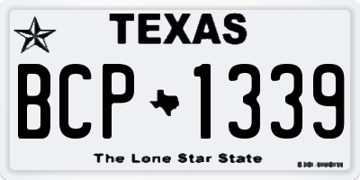 TX license plate BCP1339