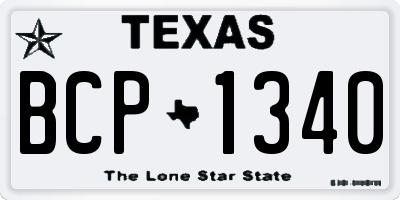 TX license plate BCP1340