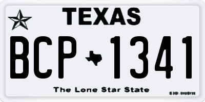 TX license plate BCP1341