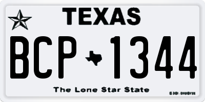 TX license plate BCP1344
