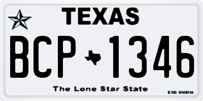 TX license plate BCP1346