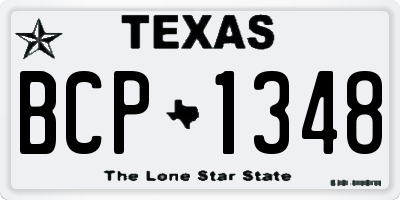 TX license plate BCP1348