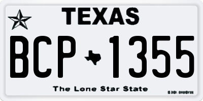 TX license plate BCP1355