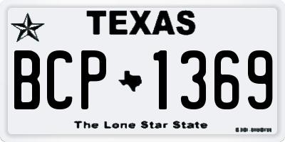 TX license plate BCP1369