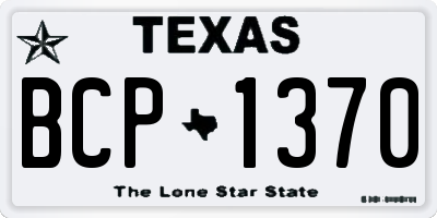 TX license plate BCP1370
