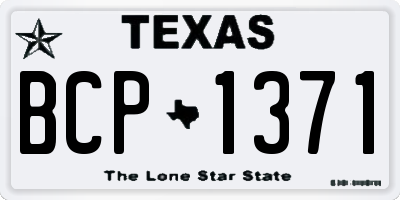 TX license plate BCP1371