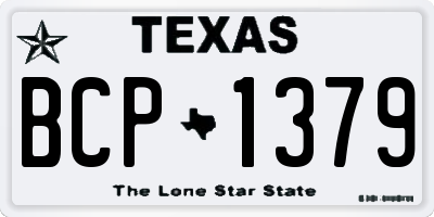 TX license plate BCP1379
