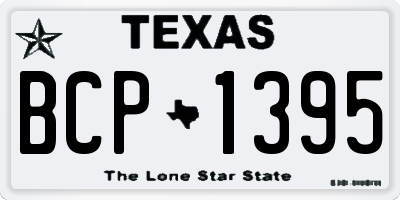TX license plate BCP1395